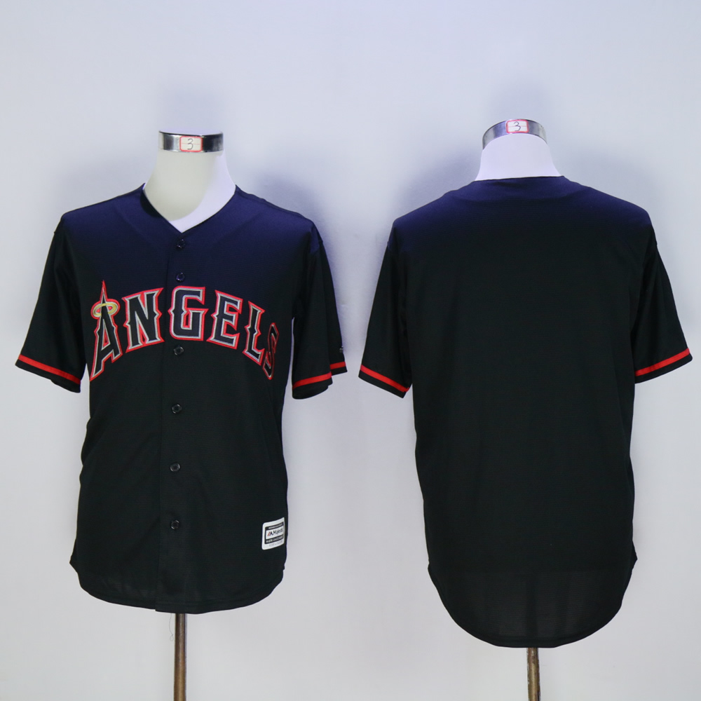 Men Los Angeles Angels Blank Black MLB Jerseys